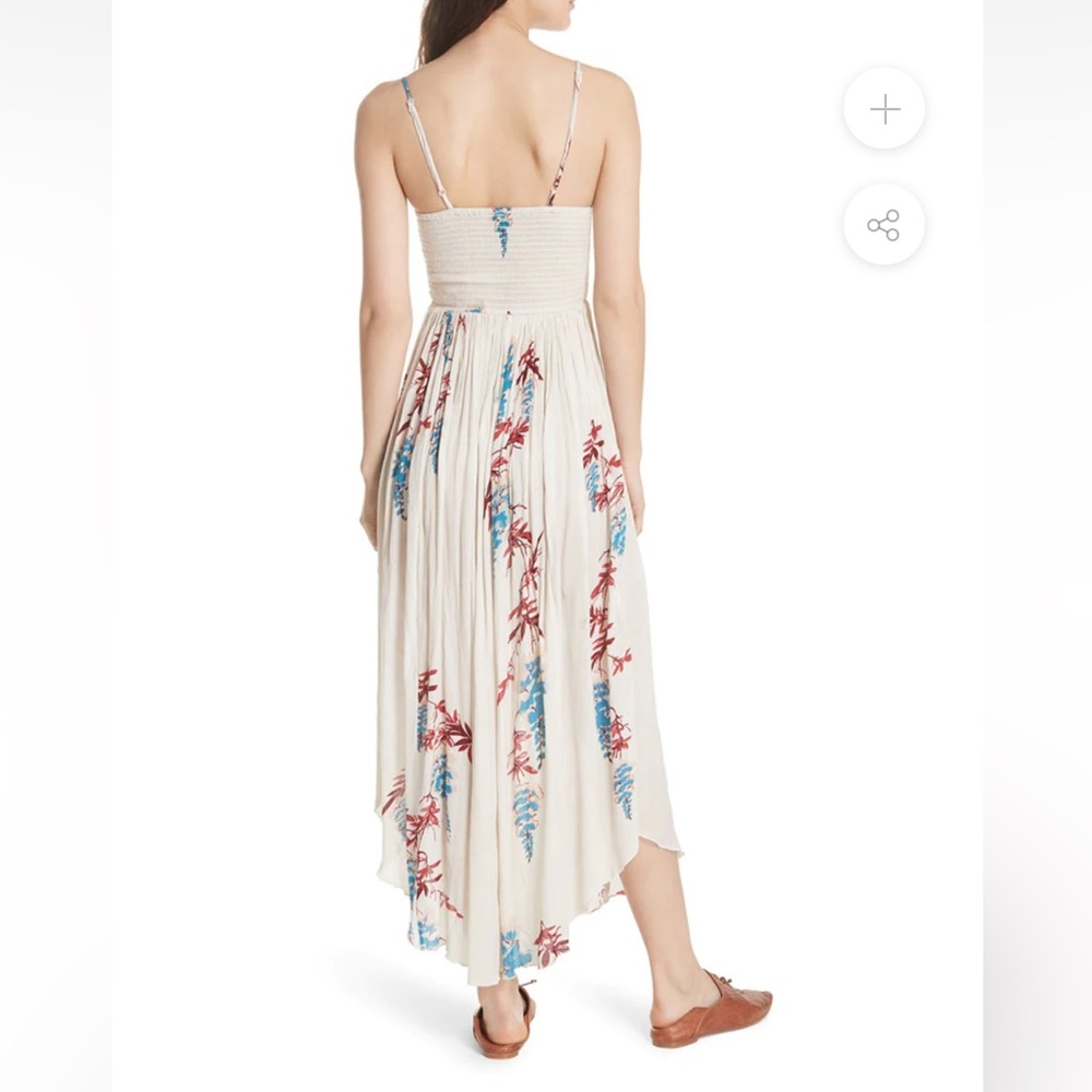 NWOT Free People Beau Smocked Printed Slip - Picture 3 of 11